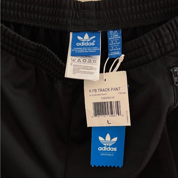 Boys Adidas Black Track Pants - Picture 7 of 8